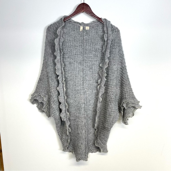 Moth Rocia Ruffled Gray Cardigan Size Small - Picture 10 of 10